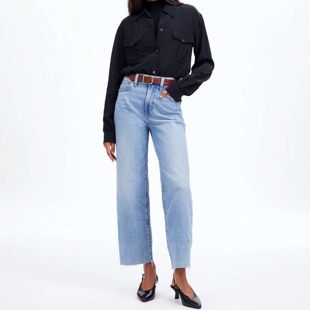 Madewell Perfect Vintage Wide-Leg Crop Jean in Altoona wash